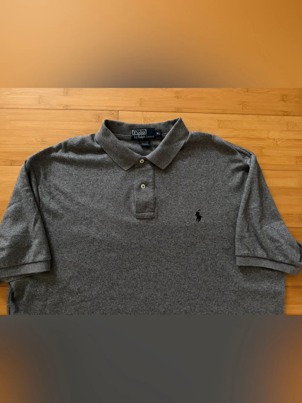 Polo Ralph Lauren Men's Size XL Gray Short Sleeve Polo Classic Fit Cotton